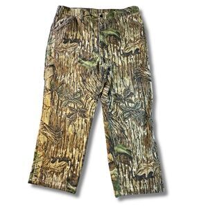 Vintage Duxbak USA Thinsulate Camo Hunting Pants Sz 38 X 27 Real Tree Short